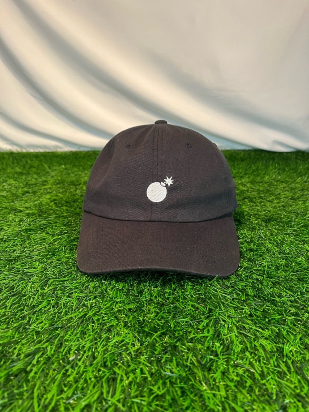 Embroidered The Hundreds Solid Bomb Dad Black Adjustable Strapback Hat